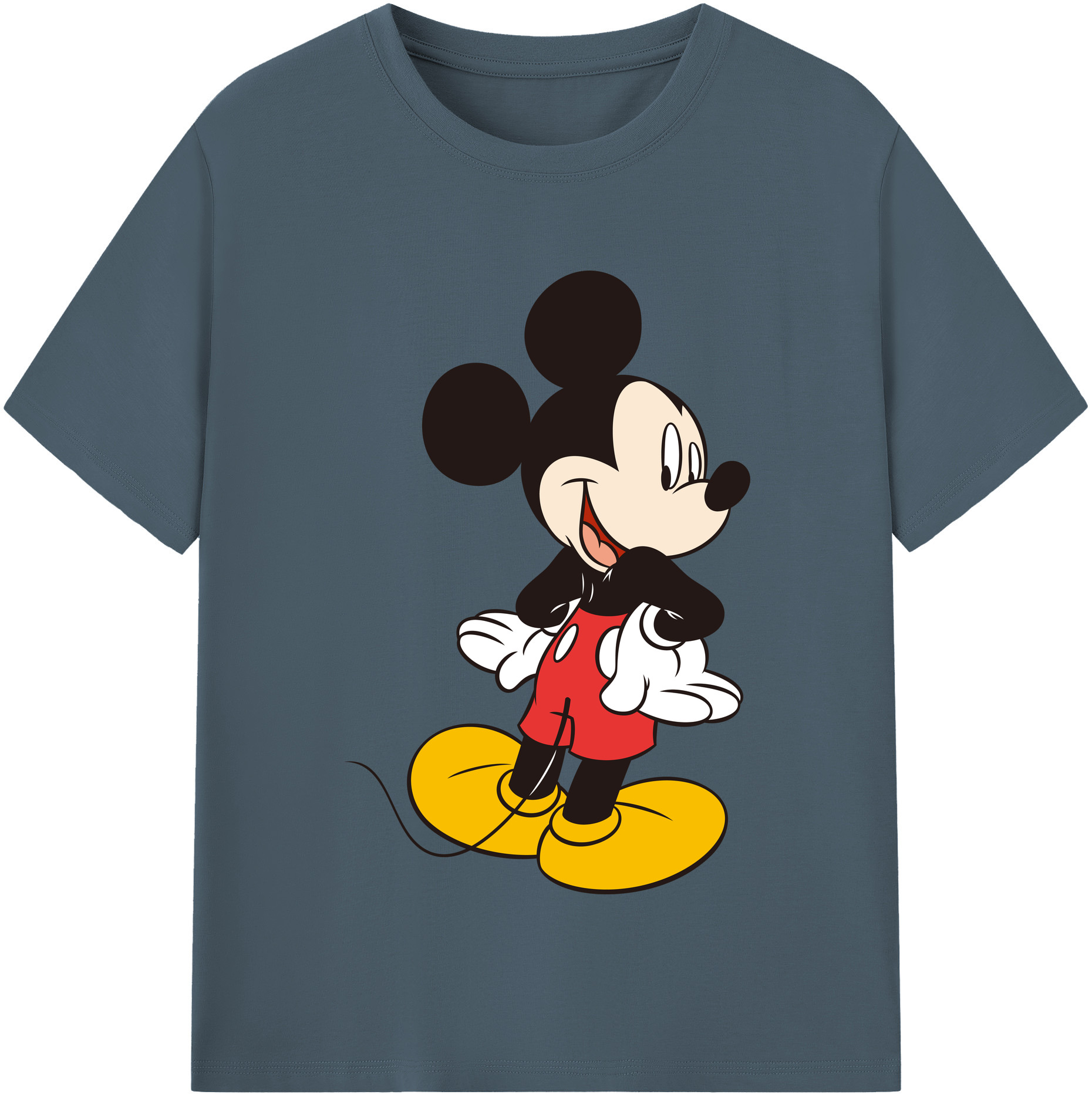 （画像用） ミッキーマウス Mickey Mouse 綿100％半袖Tシャツ（フロントプリント）